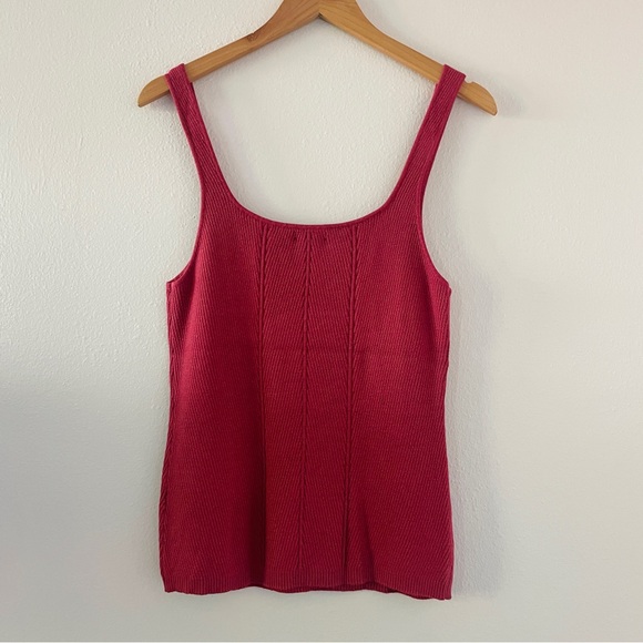 Halogen Red Ribbed Tank Top - Picture 2 of 3